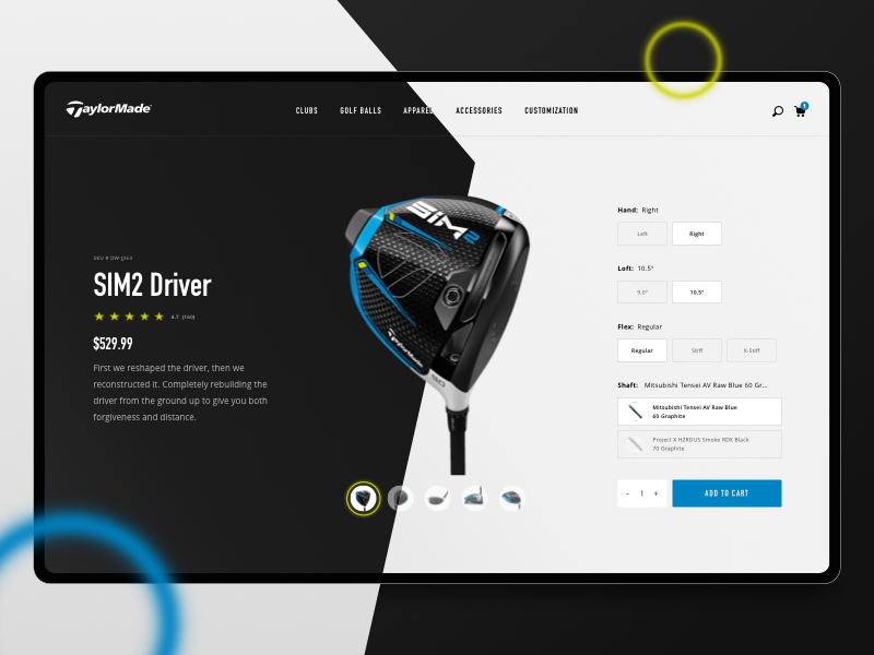 Дизайн концепции домашней страницы гольф-компании