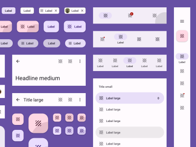 Material Design 3 UI Kit в векторе