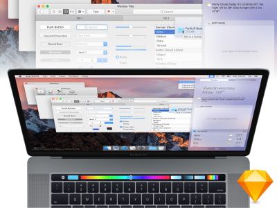 Макет пользовательского интерфейса macOS