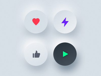 Макет Skeuomorphic Button Styles