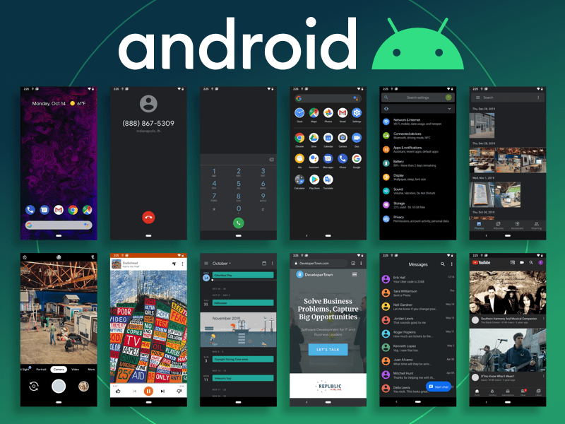 Макет Дизайна Android 10 UI Kit