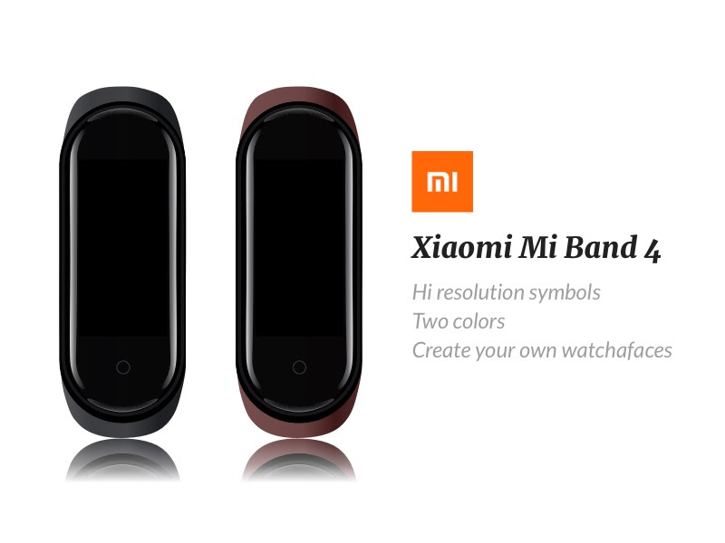 Макет комплекта Xiaomi Mi Band 4
