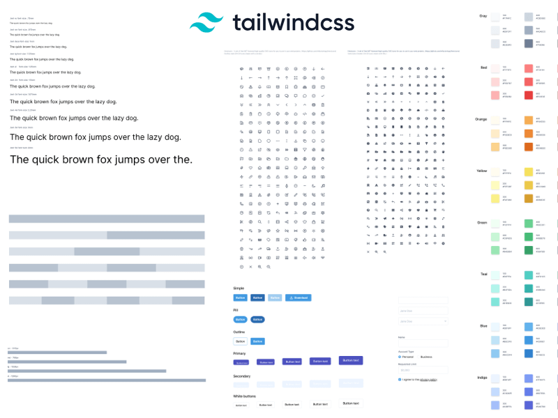 Макет пользовательского интерфейса Tailwind CSS Sketch