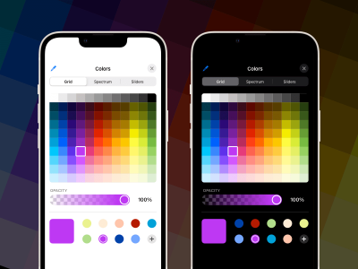 Дизайн палитры цветов iOS 15