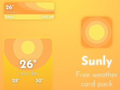 Макет карт солнечной погоды Sunly