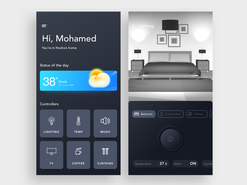 Макет экрана приложения Smart Home