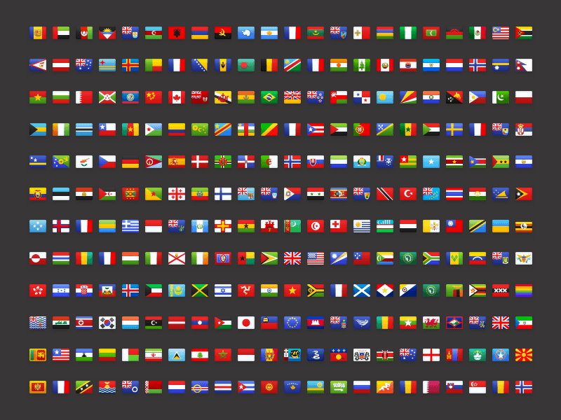 Макет флагов стран
