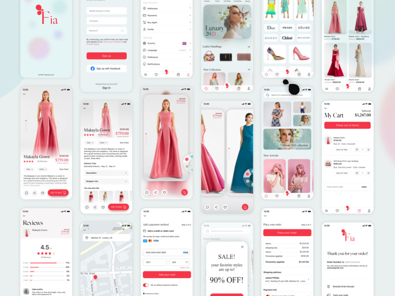 Дизайн пользовательского интерфейса Fashion E-commerce