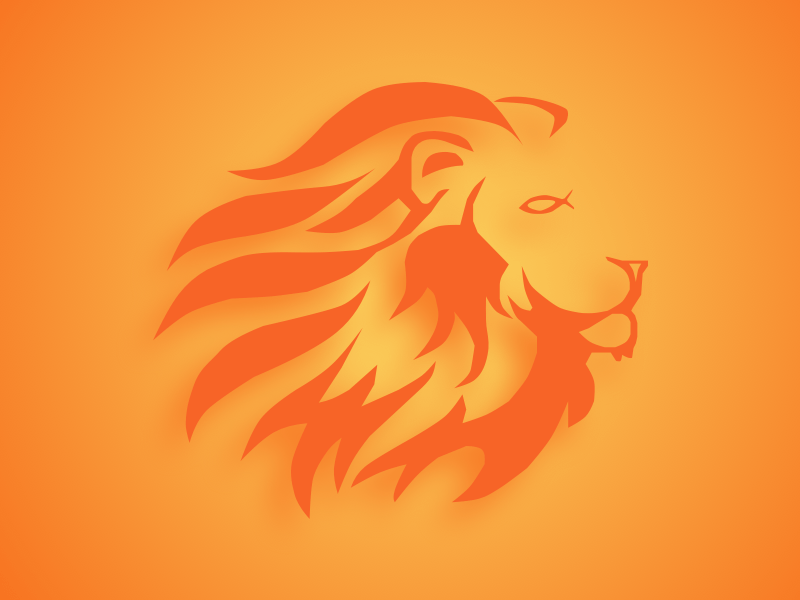 Макет иллюстрации льва