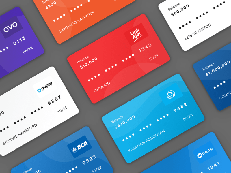 Макет кредитных карт концепции