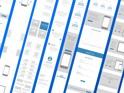 Макет пользовательского интерфейса Wireframe Magic