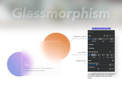 Макет Glassmorphism