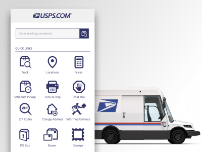 Дизайн концепции мобильного веб-приложения USPS