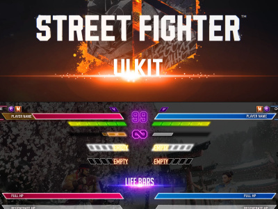 Street Fighter 6 UI Kit макет